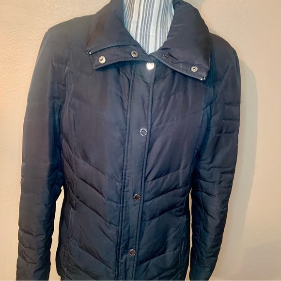 Kenneth Cole Reaction Coat Large Black Puffer Jacket Duckdown Wildfowl Feathers - Picture 4 of 16